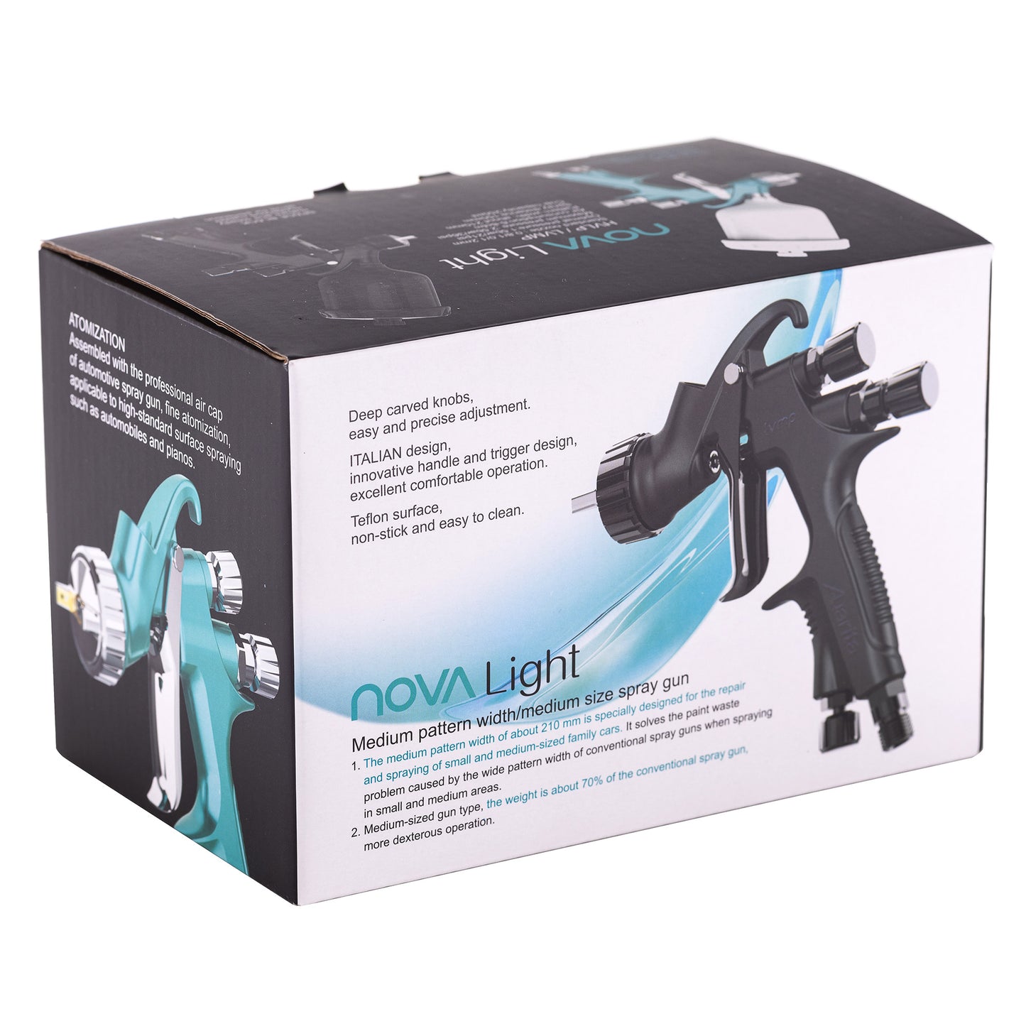 Pistolet lakierniczy AUARITA MINI NOVA LIGHT HVLP, dysze 0,8 | 1,0 | 1,2 mm