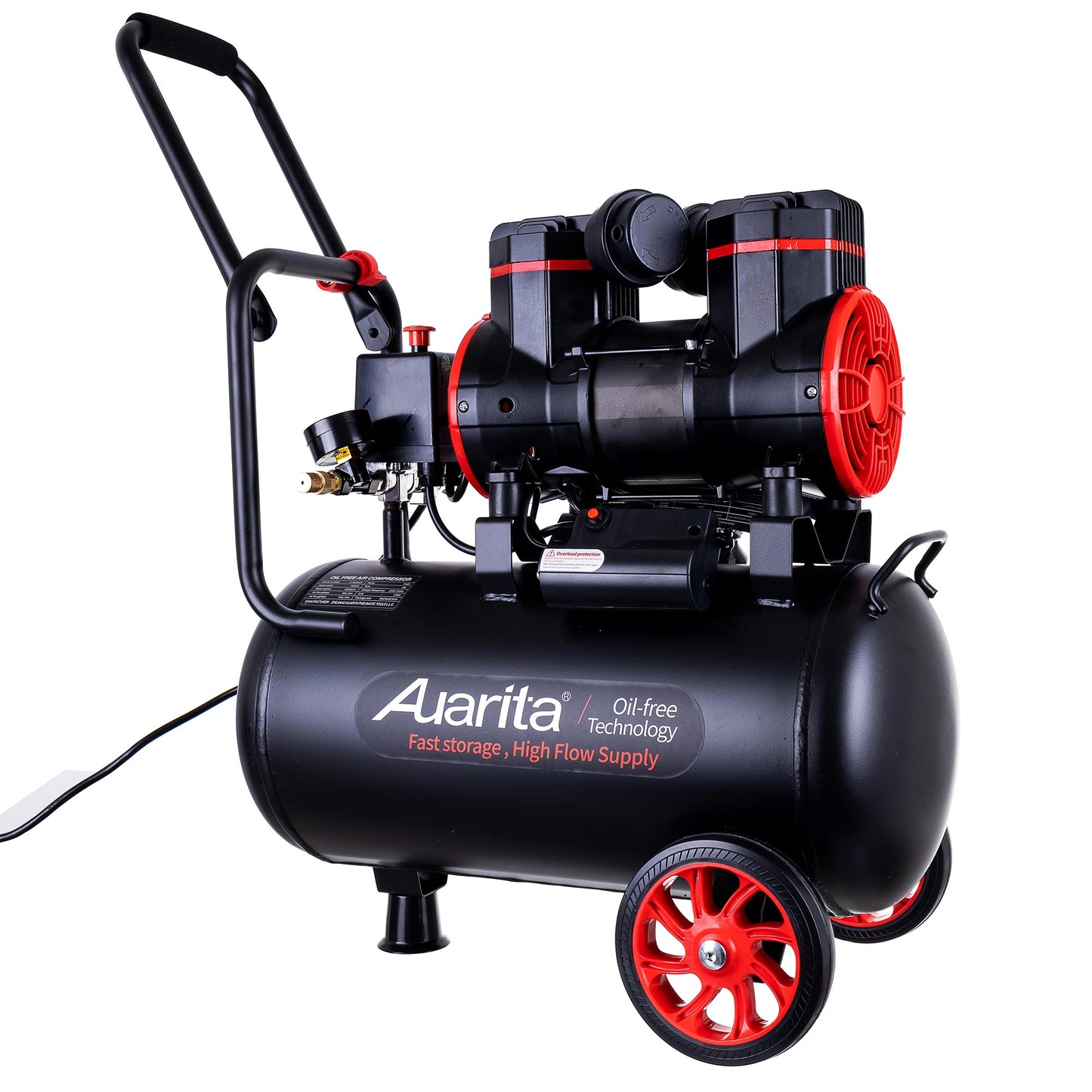 Kompresor bezolejowy AUARITA, butla 24L, 1450W, 8bar