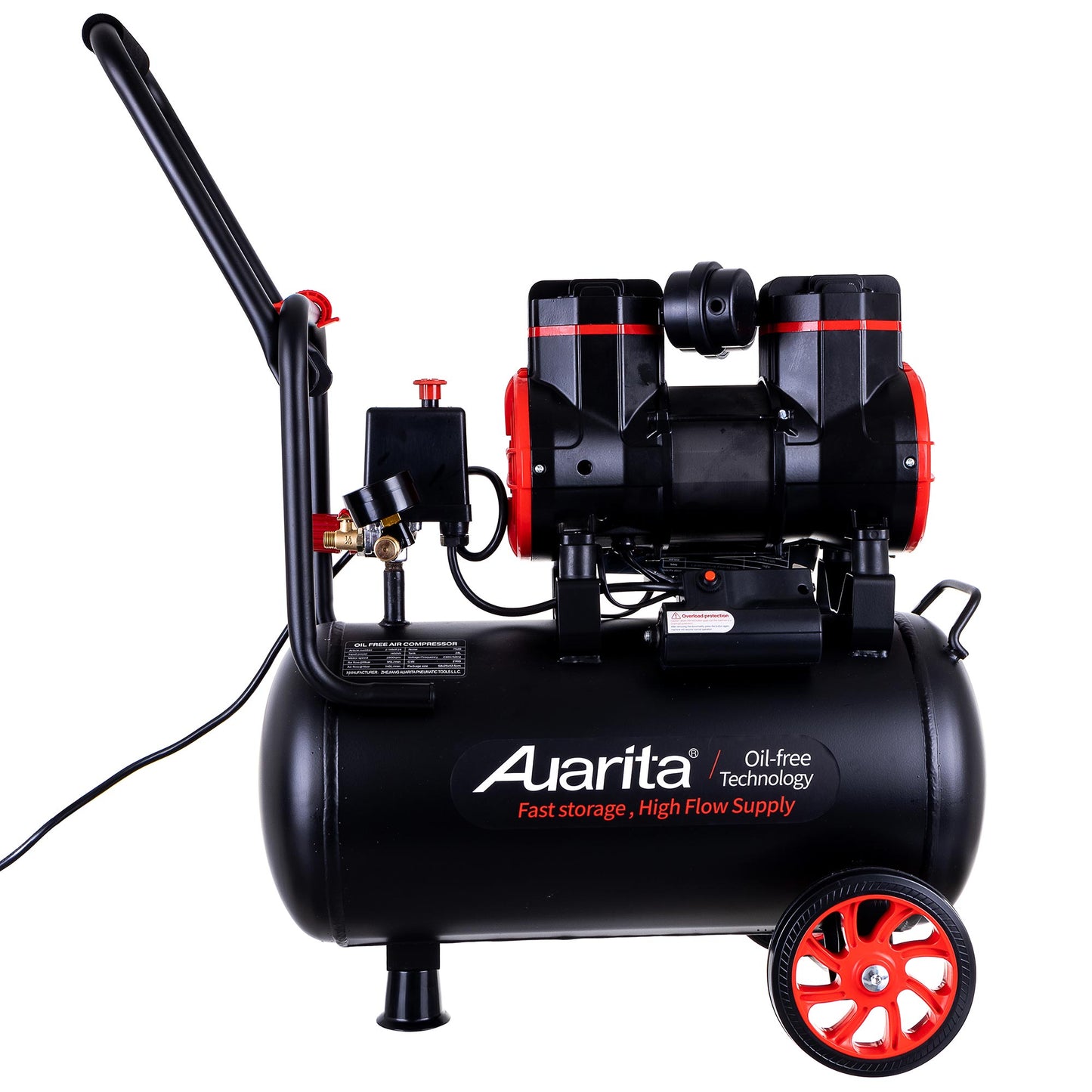 Kompresor bezolejowy AUARITA, butla 24L, 1450W, 8bar