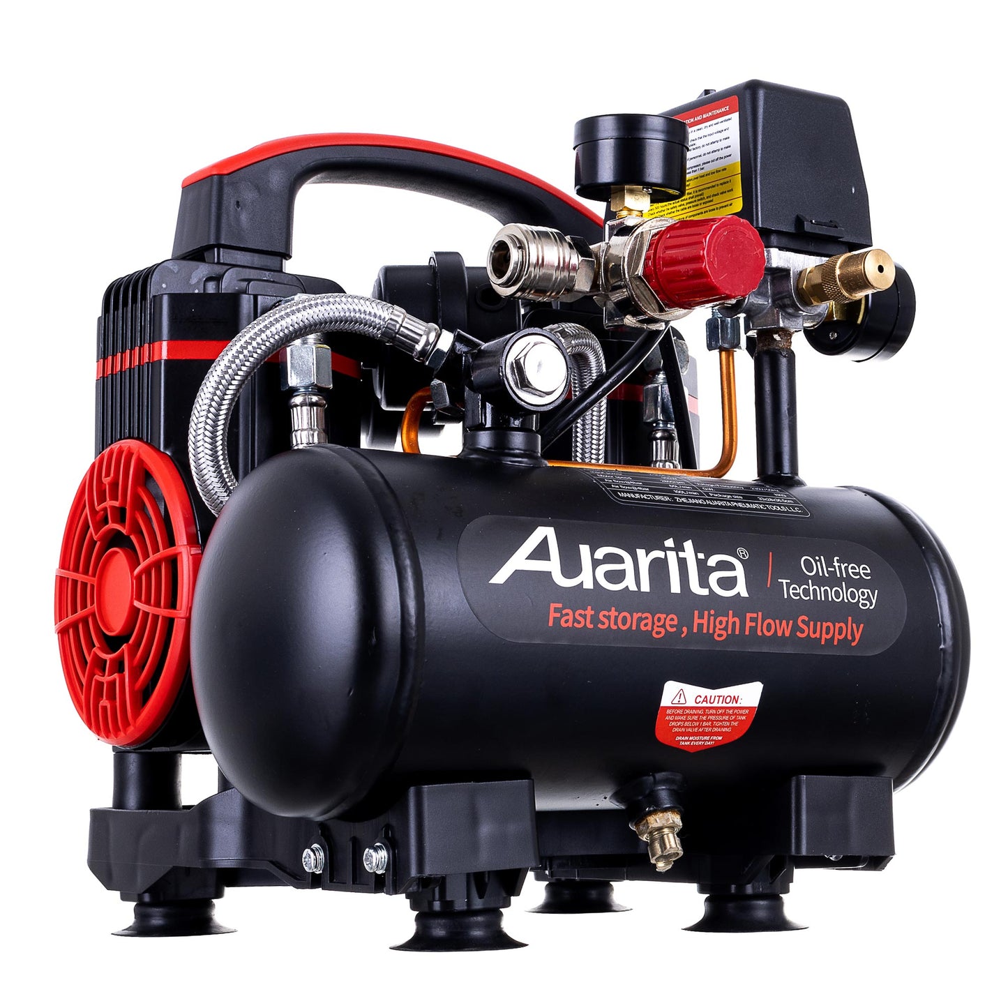 Kompresor bezolejowy AUARITA, butla 3L, 900W, 8bar