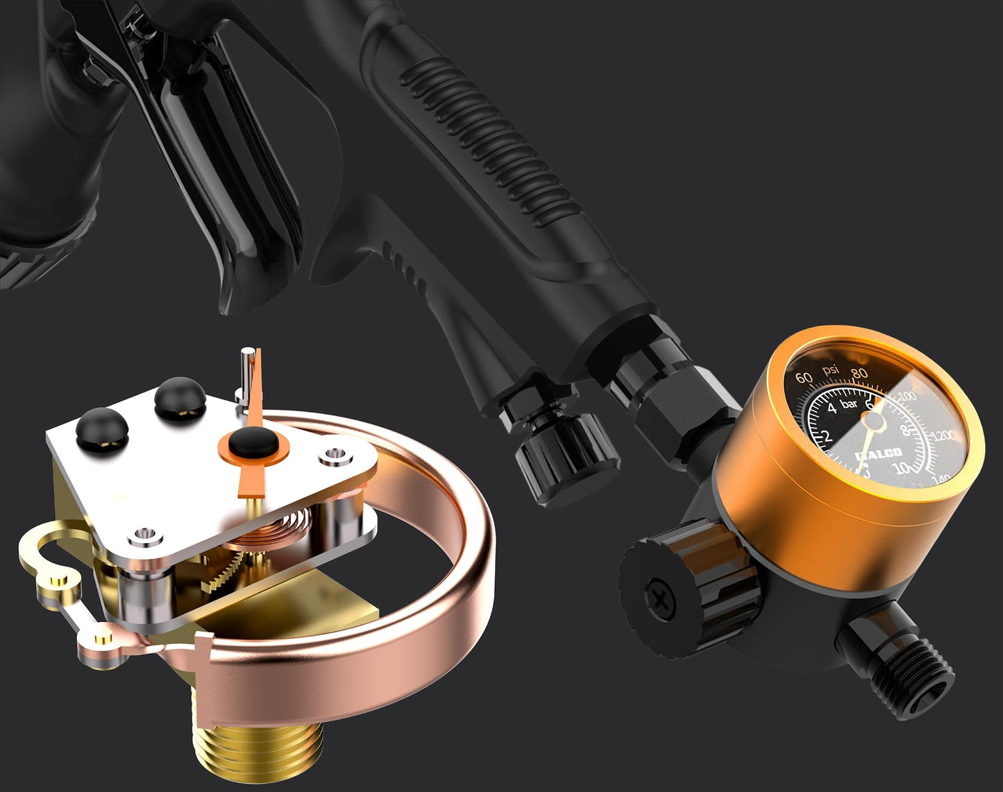 Reduktor Ciśnienia Pistoletu Lakierniczego Regulator ITALCO MODEL ONE GOLD