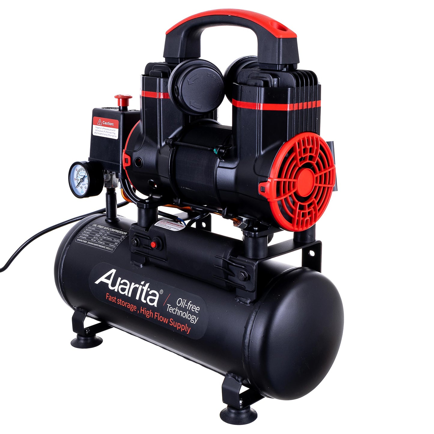 Kompresor bezolejowy AUARITA, butla 8L, 900W, 8bar