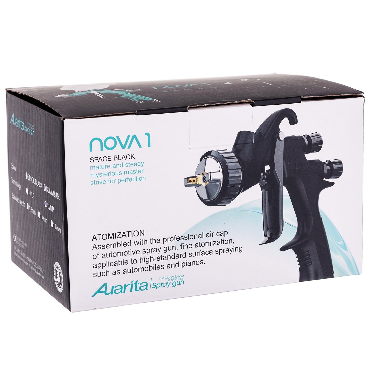 Pistolet lakierniczy AUARITA NOVA 1 HVLP, dysze 1,3 | 1,4 | 1,8 mm