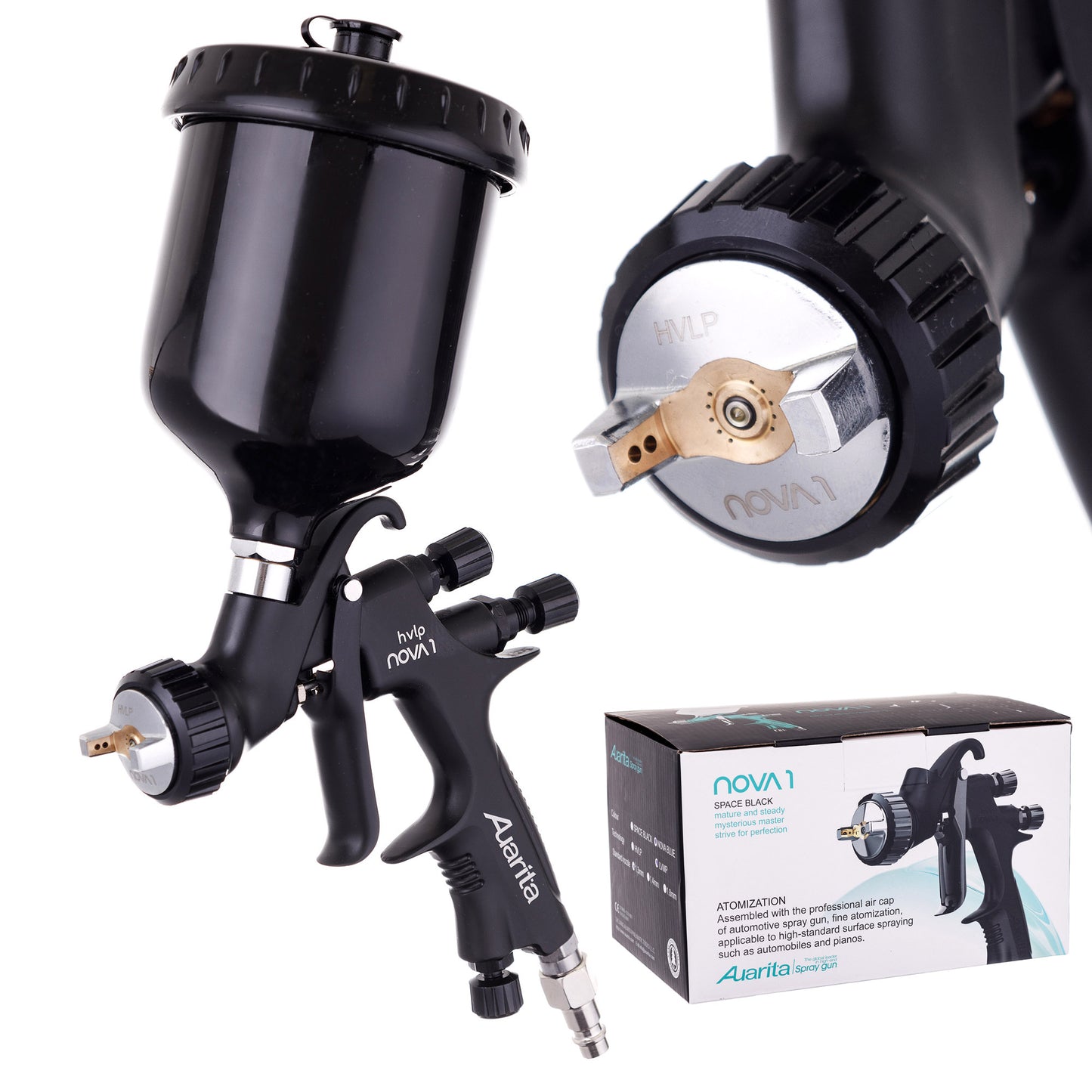 Pistolet lakierniczy AUARITA NOVA 1 HVLP, dysze 1,3 | 1,4 | 1,8 mm