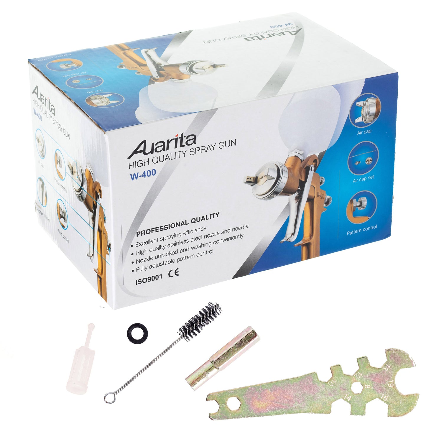 Pistolet lakierniczy AUARITA W-400 LVMP, dysze 1,3 | 1,4 | 1,7 | 2,0 | 2,5 mm AUARITA