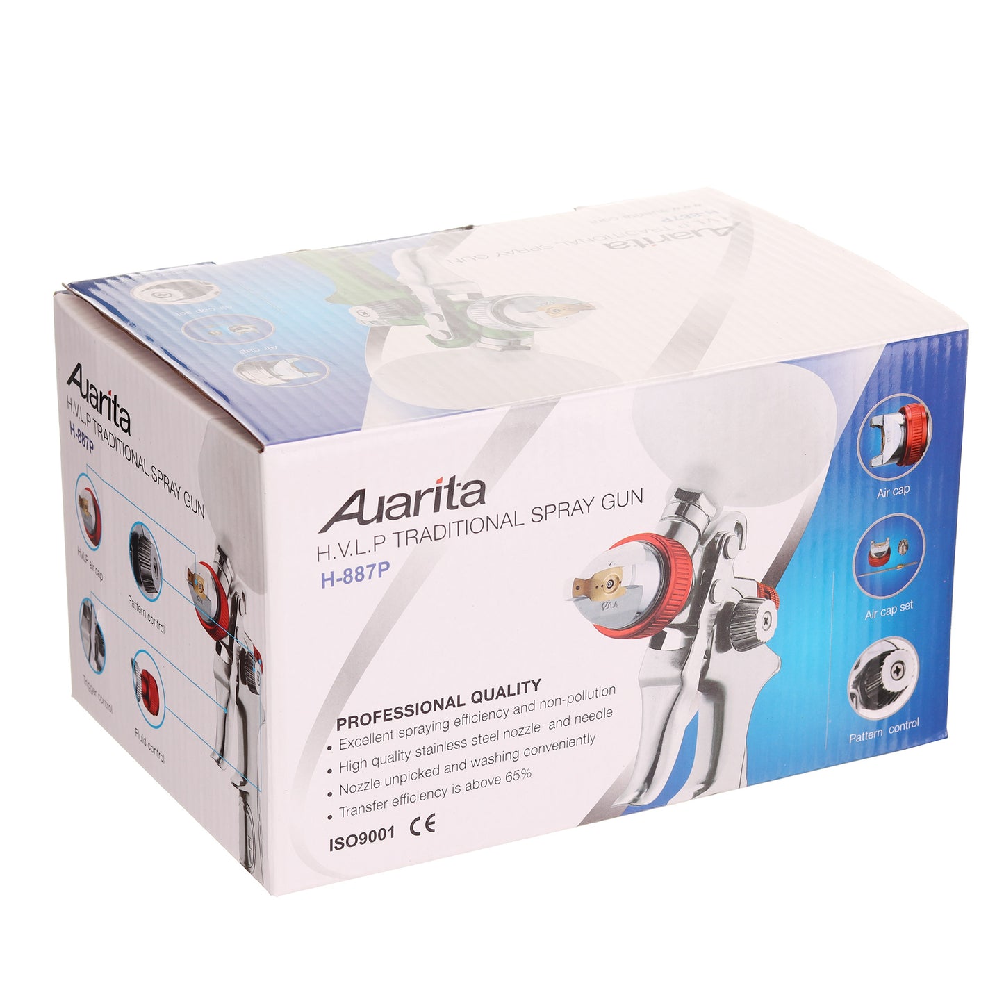Pistolet lakierniczy AUARITA H-887P HVLP, dysze 1,3 | 1,4 | 1,7 | 2,0 | 2,5 mm