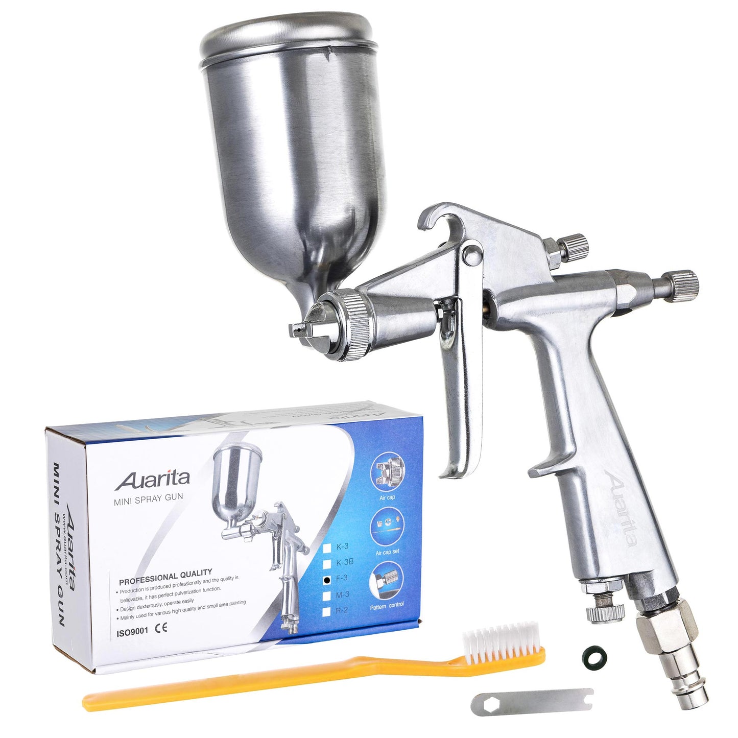 Pistolet lakierniczy AUARITA MINI F-3, dysze 0,5 | 0,8 | 1,0  mm