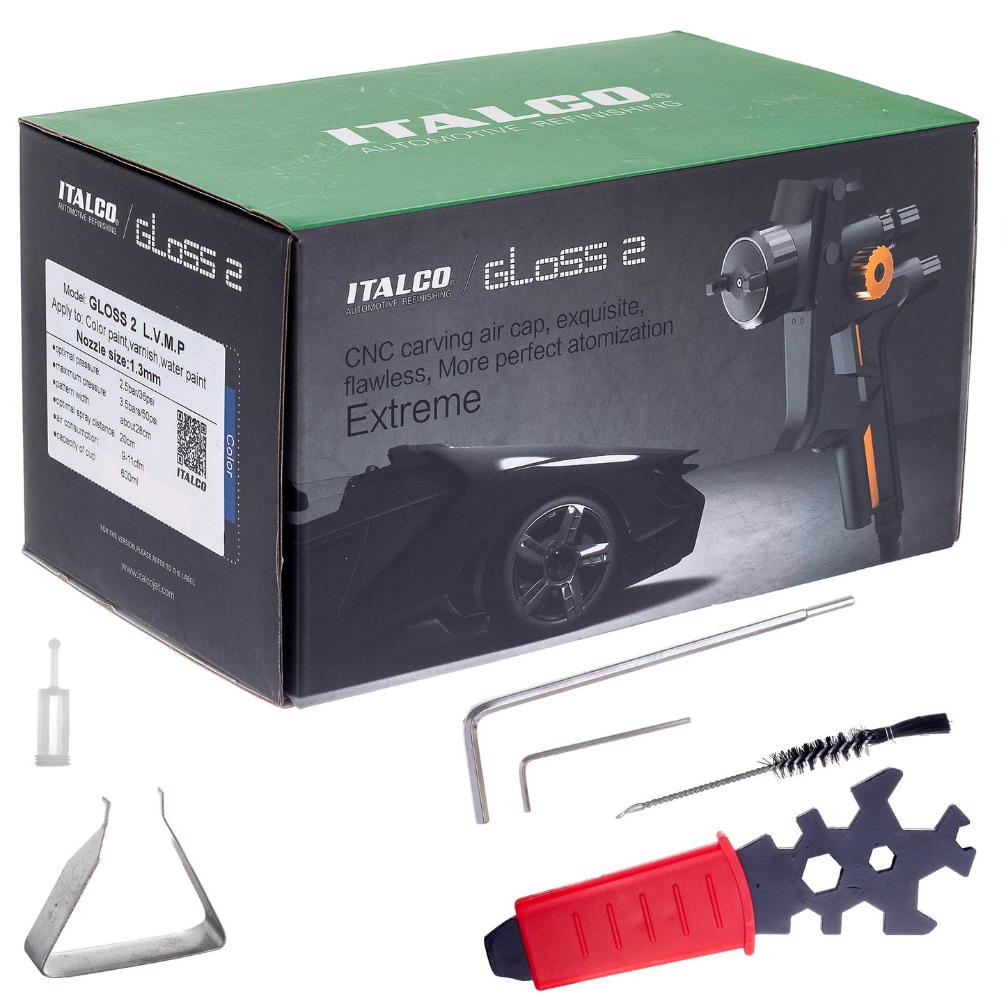 Pistolet lakierniczy ITALCO GLOSS 2 HVLP dysze 1,3 | 1,4 mm