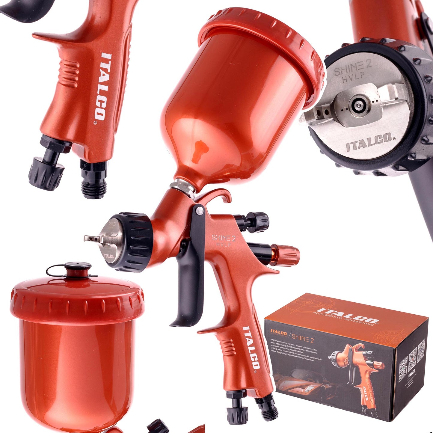 Pistolet lakierniczy ITALCO SHINE 2 HVLP dysze 1,3 | 1,4 mm