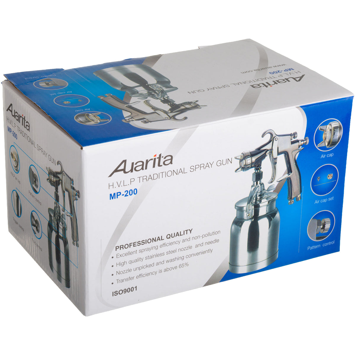 Pistolet lakierniczy AUARITA K-200 LVMP, dolny zbiornik, dysze 1,4 | 1,7 | 2,0 | 2,5 mm